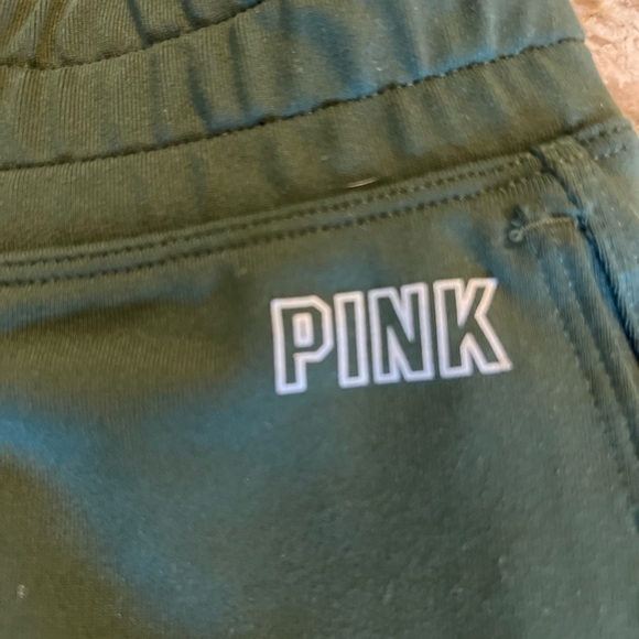 M Victoria’s Secret Love Pink active sport green leggings Jogger pants Medium - Picture 6 of 8
